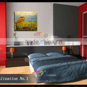 Abstract People Scenery Oil Painting on Canvas for Living Room photo-4