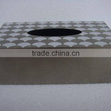 High quality best selling lacquer rectangle white tissue box from Vietnam