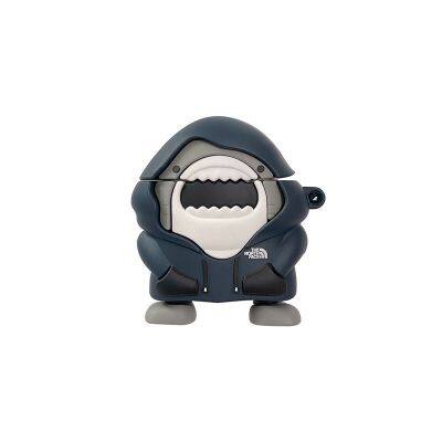 3D Design Hoodie Shark Earphone Cover Silicone Soft Shell for AirPods Pro/1/2/3 Wireless Headphone Protection Case photo-5
