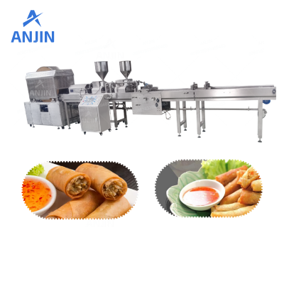 Fully Automatic Pring Roll Line Meat Roll Production Line Egg Roll Production Line to USA