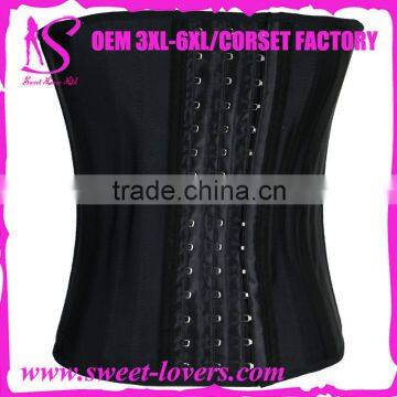 2016 Top Quality Best Selling Black 25 Steel Boned Latex Waist Trainer for Women