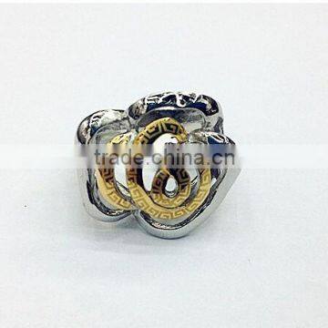 Customized double color plating rose gold Russian ring