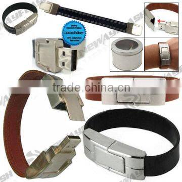 OEM Promotional gifts usb drives leather bracelet usb flash memory