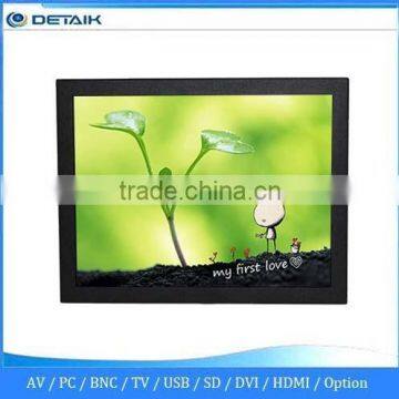 Metal Case Wall Mount CCTV Monitor VGA HD BNC Input 15 Inch 17 Inch 19 Inch