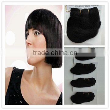 Popular Black Color 100% Human Hair Razor Cut