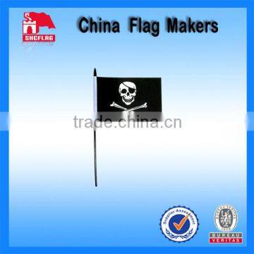 Customized Pirate Logo Printing Hand Flag Pole