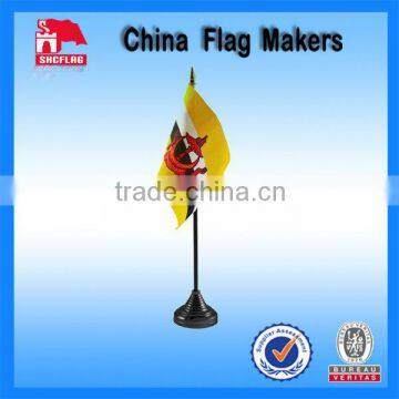 Custom Small Ofice Table Flag Pole And Stand