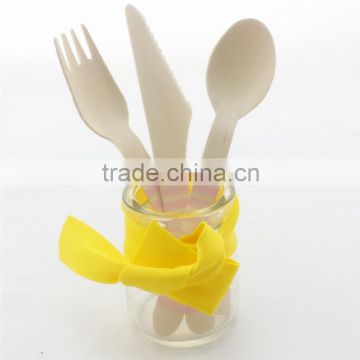 6.5inch Mini Wooden Fork and Spoon and Knife