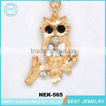 custom logo printed jewelry boxes gold chain owl necklace for girl