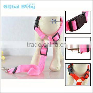 Retractable custom nylon adjustable buckle dog collar and leash