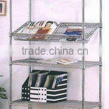 chrome or powder coated slanted wire rack