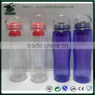 plastic tritan drinking water bottle with fruit infuser