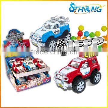 Jeep 2 in 1 with friction function candy in toy