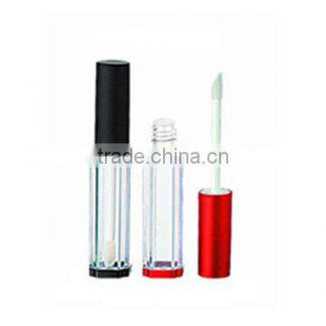 7ml Plastic Lip gloss case with beveled clear base & round cap (594PB-LG045)