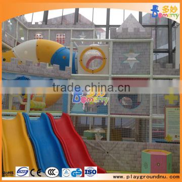 Eco-friendly plastic slide rainbow roller slide good quality indoor play gym