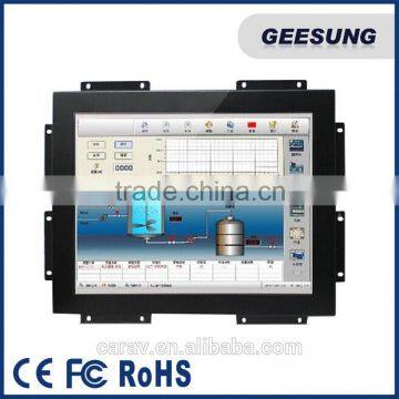 15 Inch black color open frame lcd monitor with touch screen open frame metal case