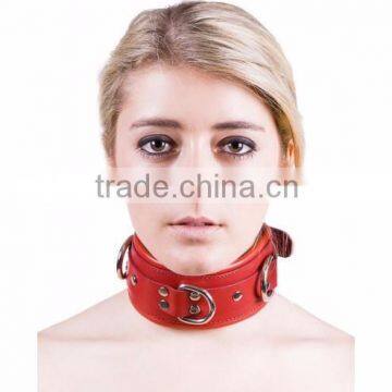 NEW 2015 BLACK BONDAGE 3D RING COLLAR SOFT LEATHER MATERIAL photo-2