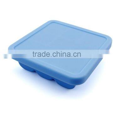 Silicone Ice Tray, Ice Cube Tray, Ice Cube Maker, Silicone Baby Food Container With Lid photo-4