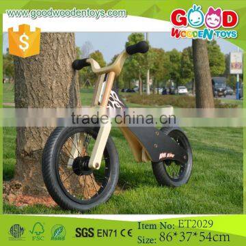 ET2029 Factory best selling wooden toy bike, black color bike toy vehicle