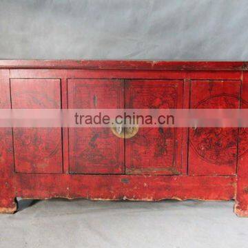 Recycle wood furniture antique painting cabinet