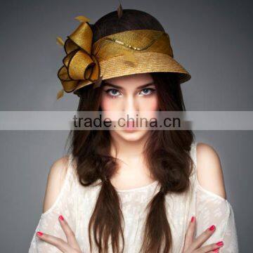 ladies sinamay and straw summer hat