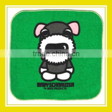 2016 New Design Products Bros Baby Schnauzer Cotton Absorbent Square Green Terry Towel