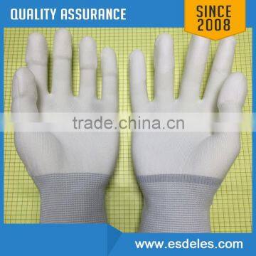 ESD Conductive Gloves Nylon Fiber Glove,PU Finger Coating Glove photo-5