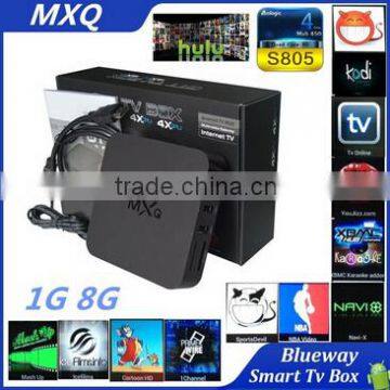 Hot Sale MXQ Amlogic S805 XBMC Quad Core 1G/8G Android 4.4 Smart MXQ TV BOX