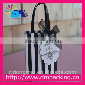 Factory price custom made paper shopping bags with handles cheap paper shopping bags