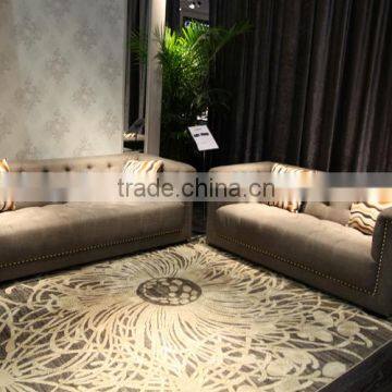 Famous Brand Anqique Style Double Sofa With Rivet--s15903 photo-2
