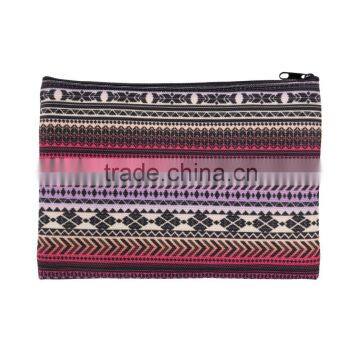 cheap new design aztec print eco beauty cosmetic bag