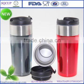 hot USA Stainless steel travel mug with leakproof lid, double wall stainless steel tumbler