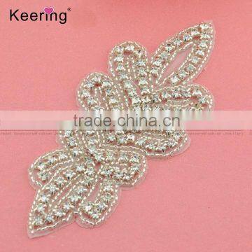 Hot sale fashion bridal crystal wholesale rhinestone applique for dress WRA-468