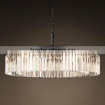 Vintage Interior Decoration Cristal Iron Pendant Lighting Crystal Chandelier Hanging Lamps for Wedding / Living Room CZ2525/10