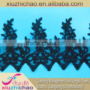 X0593 lace evening dress lace manufacturer decorative polyester fabric applique embroidery lace