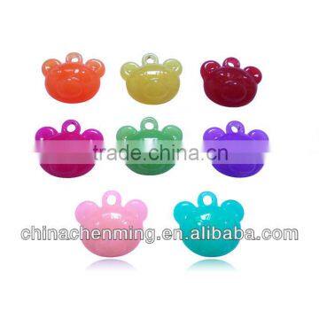 fashion bright color decorative acrylic bear beads