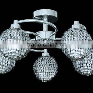 New Retro Rustic Chandelier Wrought Iron Wire Ball Shade Lighting Fixture photo-2