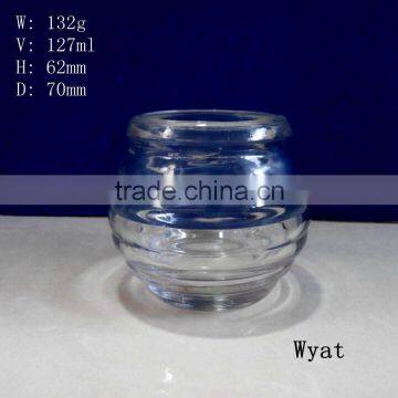 130ml round glass candle holder glass tealight jar SLJc92