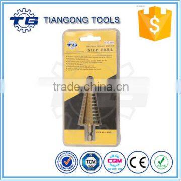 HSS Titanium coated straight flute step drill bit