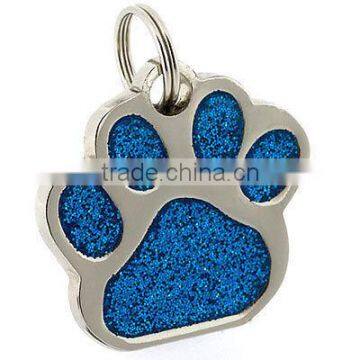 paw shaped glitter pet tag dog hang paw tag