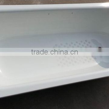 steel enamel bathtub with handle holes and fired antislip 170x70x36cm