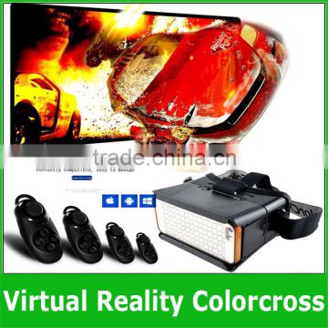 Oculus rift Google cardboard VR Virtual Reality 3d Glasses Colorcross + Smart Bluetooth Wireless Mouse / Remote Control Gamepad