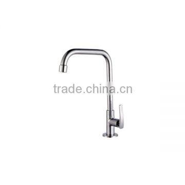 Modern Design Chrome Finished Single Lever Brass Kitchen Bibcock Long Cold Water Tap