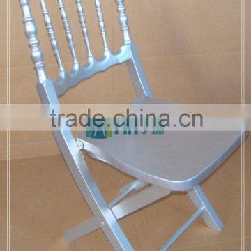 Silver Color Napoleon Chair Folding for Wholesale Rental