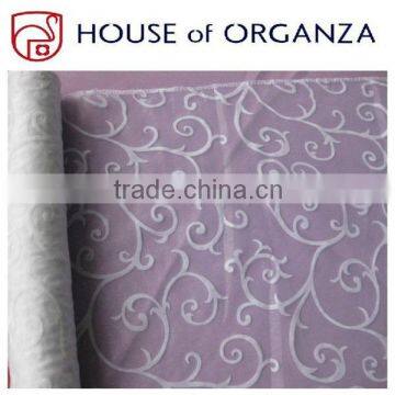 Flocking Organza Fabric for Holiday Decorations and Curtains