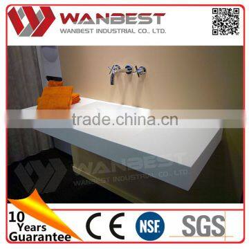 China gold supplier best sell bathroom vanity with poly marble counter