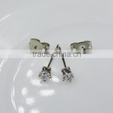 hot sale tiny jewelry cheap round mini zircon earrings