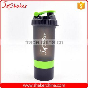 600ML BPA Free Plastic Protein Shaker Bottle With Pill Box & Powder Compartment photo-2