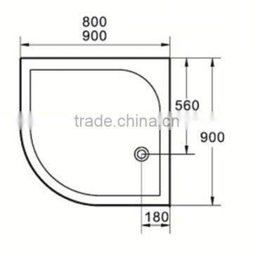 SUNZOOM 800mm Shower Tray,semi-circle Shower Tray,custom Shower Tray 80x80 photo-2