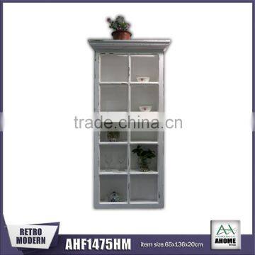 Antique White Big Rectangle Shape Kitchen Wooden Wall Cabinet In 5 Layer